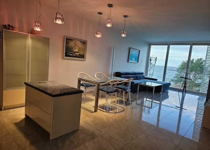 Blue Morning - Nowoczesny Z Widokiem Na Morze Playa Baltis - Sauna, Parking Gratis Apartmán